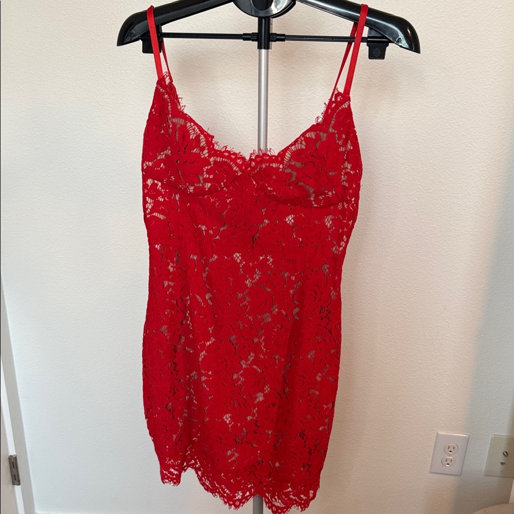 House of CB Scarlet Lace Mini Dress